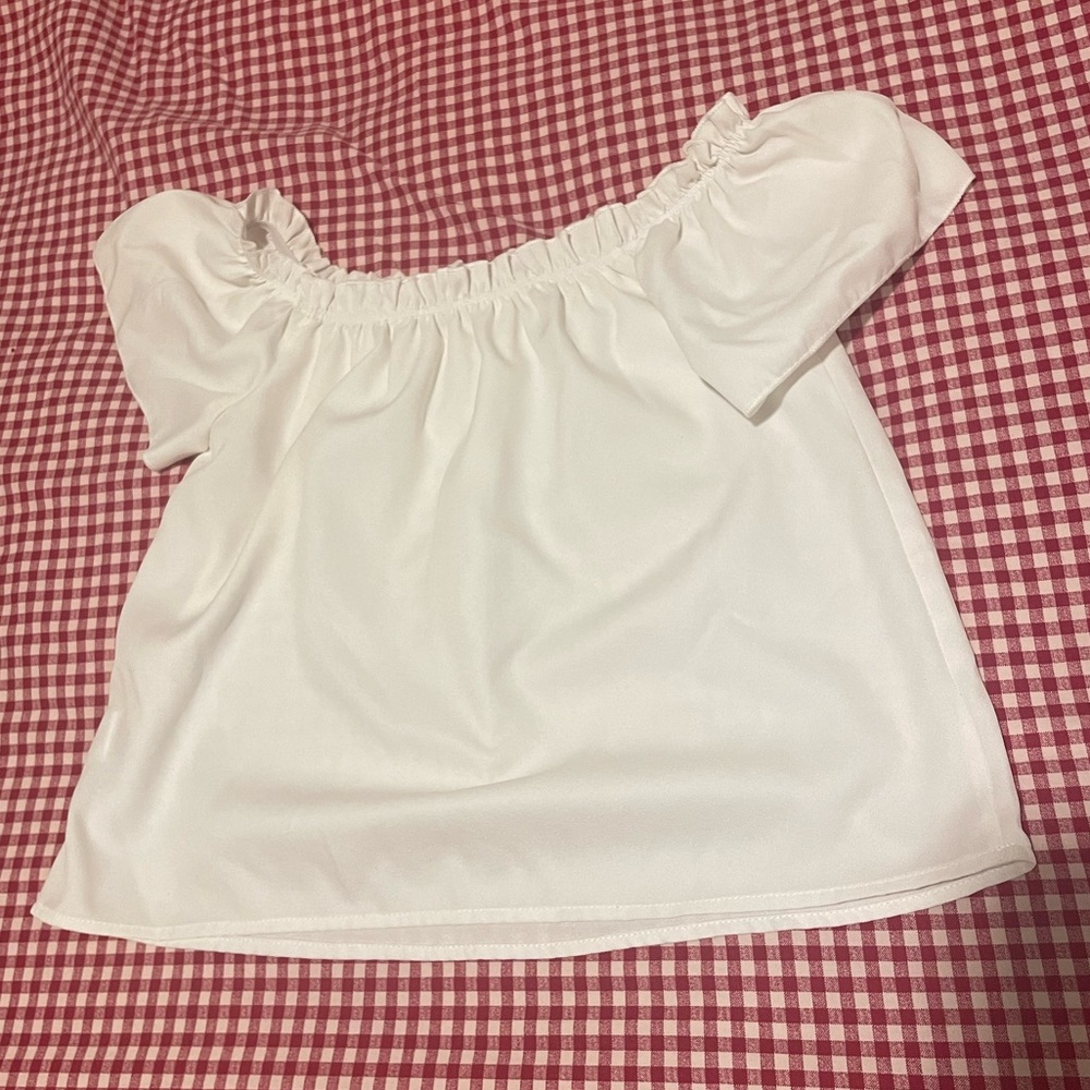 White Vintage-Style Peasant Blouse